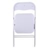 Folding and Stackable Chair Set 5 Pack for Picnic, Fishing and Camping, White