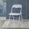 Folding and Stackable Chair Set 5 Pack for Picnic, Fishing and Camping, White