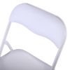 Folding and Stackable Chair Set 5 Pack for Picnic, Fishing and Camping, White