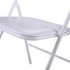 Folding and Stackable Chair Set 5 Pack for Picnic, Fishing and Camping, White