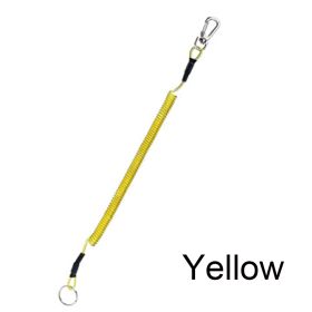 Max Stretch Plastic Spring Elastic Rope Anti-lost Phone Keychain Secure Lock Tackle Portable Fishing Lanyards (Option: Yellow-1.5m)