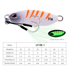 Long Throw Submerged Metal Decoy Fishing Gear (Option: Color J-30G)