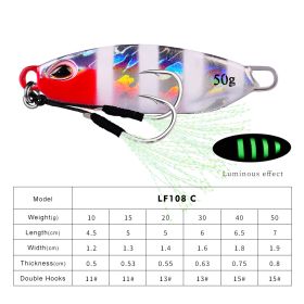 Long Throw Submerged Metal Decoy Fishing Gear (Option: Color C-30G)