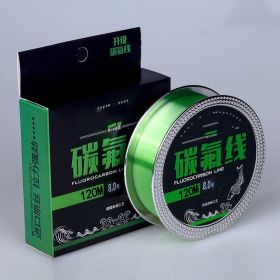 Fishing Gear Carbon Fluorine 120 Meter Soft Anti Roll Nylon Fishing Line (Option: Main line grass green-8.0)