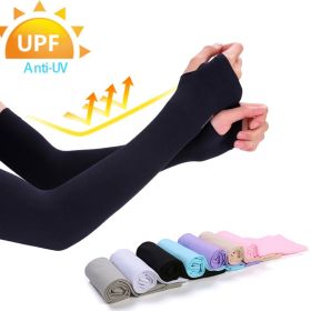 2peices Sun UV Protection Ice Cool Sleeves Sport Arm Sleeves Unisex Cycling Running Fishing Climbing Arm Cover Hide Tattoos (Color: White)