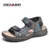 DEKABR Summer Men Casual Beach Outdoor Water Shoes Breathable Trekking Fashion Sandals Fishing Genuine Leather Leisure Shoes