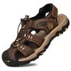 Summer Men Casual Beach Outdoor Water Shoes Breathable Trekking Sandals Hiking Climbing Fishing Genuine Leather Leisure Sandals