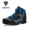 DWZRG Men Hiking Shoes Waterproof Leather Shoes Climbing & Fishing Shoes New Popular Outdoor Shoes Men High Top Winter Boots