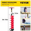 VEVOR Ice Drill Auger, Nylon Ice Auger, Ice Auger Bit, Auger Drill with Extension Rod,Auger Bit w/Drill Adapter,Top Plate & Blade Guard for Ice Fishin