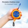 Portable Adjustable 26ft Travel Clothesline Camping Clothes Line; Laundry Dry Rope For Outdoor Fishing Camping And Indoor