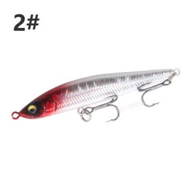 ABS Plastic Tossing Gentle Sink Topmouth Culter Bait (Option: 2 Red Head Silver Body-8cm)