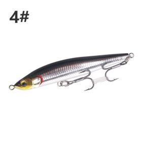 ABS Plastic Tossing Gentle Sink Topmouth Culter Bait (Option: 4 Black Back Silver Body-9cm)